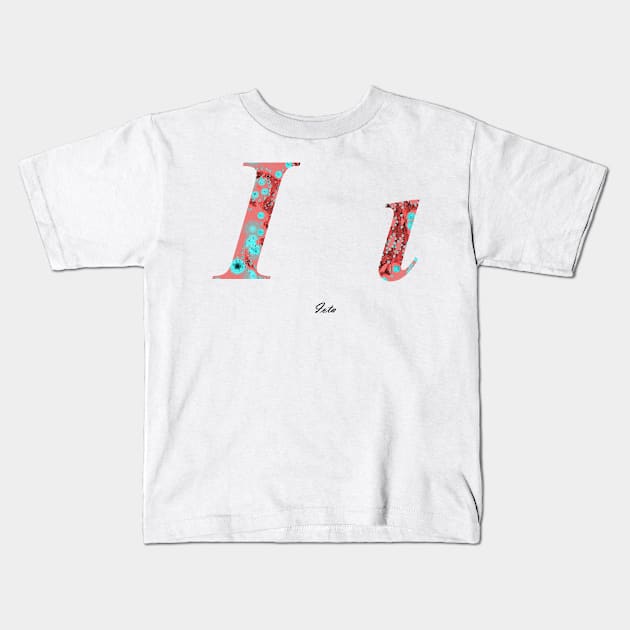 Iota Greek Alphabet Kids T-Shirt by joancaronil